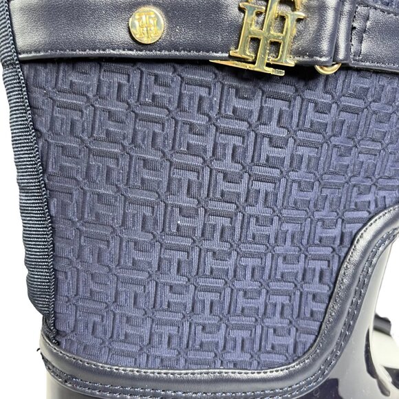 Tommy Hilfiger Womens Splash Rain Boots Blue Rubber Galoshes Size 6 - Picture 7 of 10